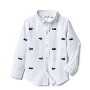 Janie and Jack Train Shirt Worn Once Like New